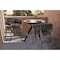 Armen Living Doris Outdoor Patio Dining Chair in Light Eucalyptus Wood with Charcoal Rope, PK2 LCDOSICHR - alternate 9
